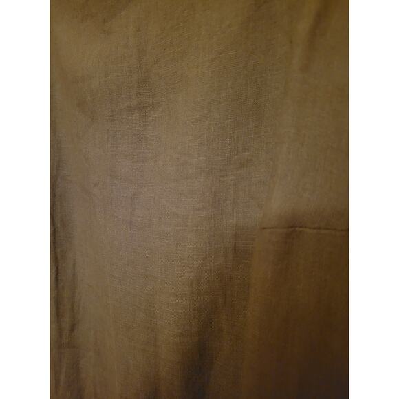 Anikka Becker Sleeveless Round Neck 100% Linen Swing Mini Dress Brown Womens 6 - Picture 3 of 11